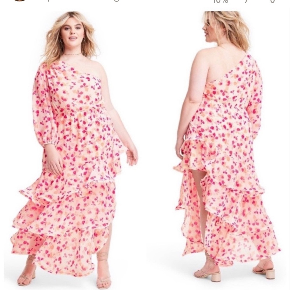 NWT - Alexis x Target Collab - Floral One-Shoulder Maxi Dress